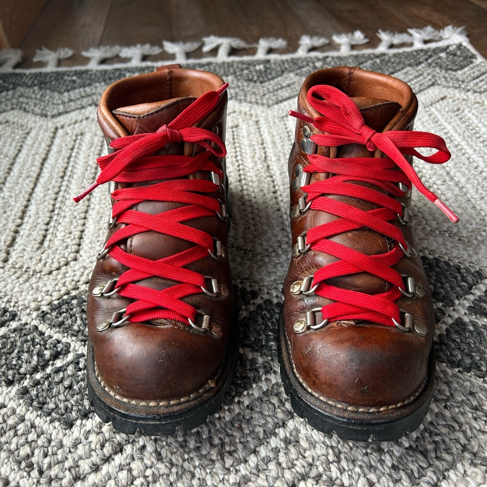 Danner Brown Leather Boots with Red Laces